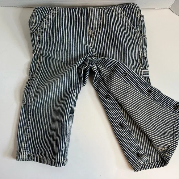 Oshkosh B’gosh stripped overalls size 12M - Picture 5 of 10